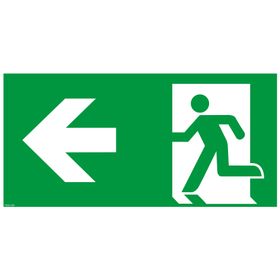 Rettungszeichen nachleuchtend; Fahnenschild