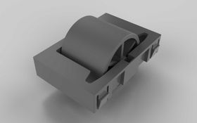 Rolleinsatz D28, Rollenabstand 50 / Teilung 50 für Aluminium Rollenprofil, ohne Spurkranz