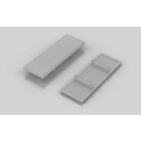 Abdeckkappe für Winkel 40 x 80, verkehrsgrau RAL7042, Nut 8