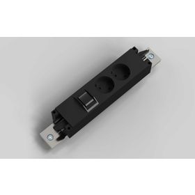 Steckdosenleiste zweifach, GST-kompatible Ausgangsbuchse, Steckdosen schaltbar, Ausgang schaltbar