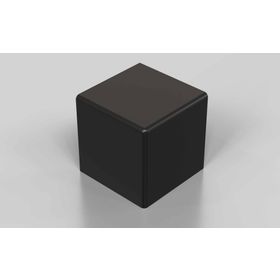 Abdeckkappe Rundform für Eckwinkel 40, signalgrau RAL7004, Nut 10