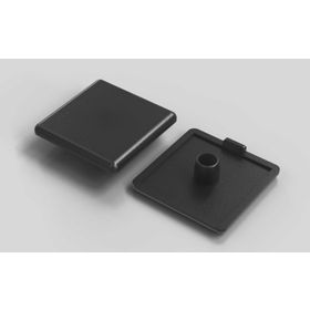 Abdeckkappe ESD, 45 x 45 mm, schwarz, Nut 10