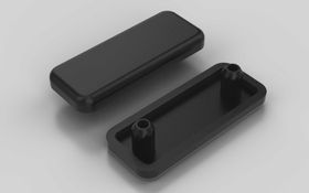 Abdeckkappe, 16 x 40 mm, schwarz, Nut 8
