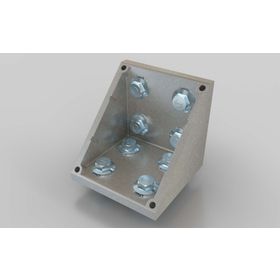 Winkel 90 × 90, Nut 10/10, inklusive Befestigung Nut 10/10