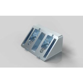 Winkelverbinder 80/40 45°, blank, Nut 8