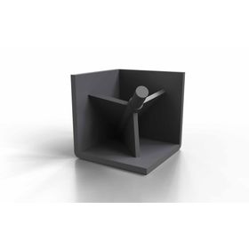 Abdeckkappe Eckform für Eckwinkel 30, signalgrau RAL7004, Nut 6