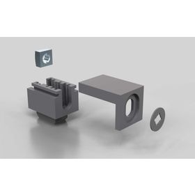 Variofix-Block S mit Vierkantmutter M5, Nut 8