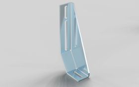 Fundamentwinkel, 210 × 90 × 42 mm, Stahl, verzinkt und transparent chromatiert