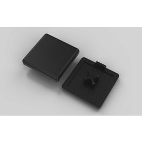 Abdeckkappe, 30x30 mm, schwarz RAL 9005, Nut 8