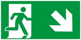 Rettungszeichen nachleuchtend; Fahnenschild