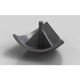 Abdeckkappe Rundform für Eckwinkel 45, signalgrau RAL7004, Nut 10