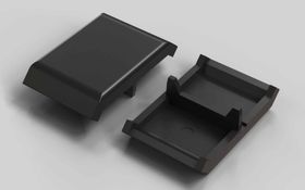 Abdeckkappe für Winkel 40 x 40, ESD, schwarz, Nut 10