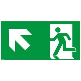 Rettungszeichen nachleuchtend; Fahnenschild