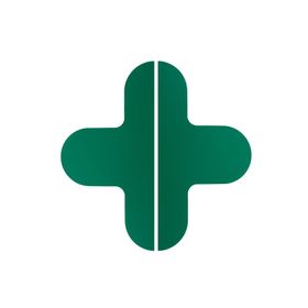 LongLife Rounded - Bodenmarkierung; Kreuz, selbstklebend