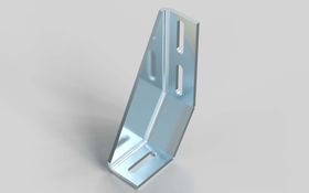 Fundamentwinkel, 160 × 90 × 42 mm, Stahl, verzinkt und transparent chromatiert