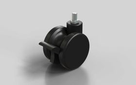Lenkrolle, D=75 mm, mit Feststeller, thermoplastisches Polyurethan