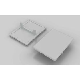 Abdeckkappe für Winkel 40 x 40, verkehrsgrau RAL7042, Nut 8