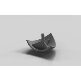 Abdeckkappe Rundform für Eckwinkel 30, Nut 6