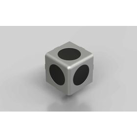 Würfelverbinder 40/3, blank, Nut 8