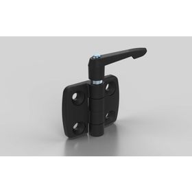 Kunststoffscharnier mit Klemmhebel, 59x78 mm, inklusive Klemmhebel