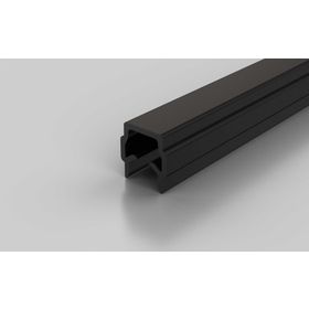 Abdeck- und Einfassprofil, schwarz RAL 9005, Nut 5