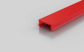 Abdeckprofil, verkehrsrot RAL 3020, Nut 8
