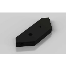 Bodenbefestigungsplatte, 160 x 160 mm, schwarz, Nut 8