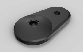 Fußplatte oval mit Anschraubbohrung, D=80 mm