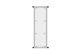 Klarsichttafel - Informationssystem; Erweiterungs-Wandelement, z. Anschrauben