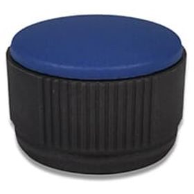 Ecrou moleté M6 / bouchon bleu