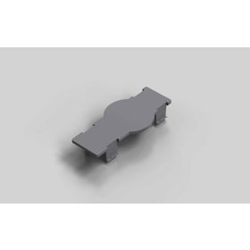 Abdeckkappe für Schnellspannverbinder und Bolzenverbinder, signalgrau RAL7004, Nut 10