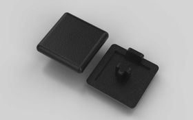 Abdeckkappe, 20 x 20 mm, schwarz, Nut 6
