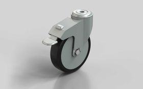Lenkrolle, D=125 mm, mit Feststeller, thermoplastischer Gummi