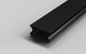 Abdeckprofil und Einfassprofil, schwarz RAL 9005, Nut 6