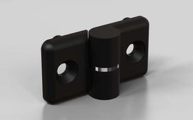 Kunststoff Scharnier links, aushängbar, 32 × 60 mm, Nut 8