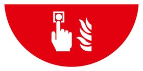 LongLife Schild –Bodenmarkierung ½ Kreis; Bodenkennzeichnungsschild ½  selbstkl.