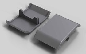 Abdeckkappe für Winkel 45 x 45, signalgrau RAL 7004, Nut 10