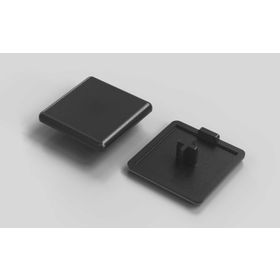 Abdeckkappe ESD, 40 x 40 mm, schwarz, Nut 10