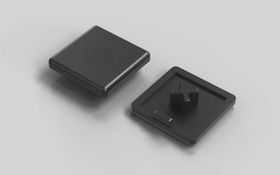 Abdeckkappe ESD, 30 x 30 mm, schwarz, Nut 8