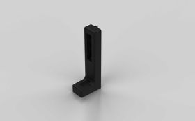 Bodenwinkel 120 x 45 x 28, schwarz, Nut 6