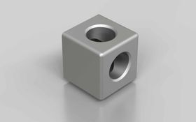 Würfelverbinder 45/2, blank, Nut 10