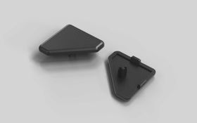 Abdeckkappe 40 x 40 mm 45°, schwarz, Nut 8