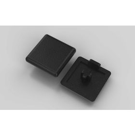 Abdeckkappe, 20x20 mm, schwarz RAL 9005, Nut 6