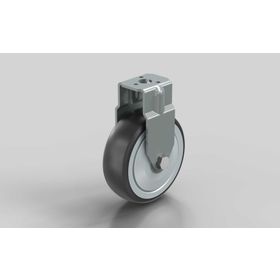 Bockrolle, D=75 mm, Vollgummi