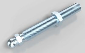 Gewindestange für Gelenkstellfüße, M16 x 125 mm, Kugelkopf-D=15 mm