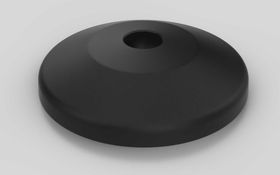 Teller für Gelenkstellfüße, D=80 mm, Kugelkopf-D=15 mm