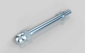 Gewindestange für Gelenkstellfüße, M8 x 80 mm, Kugelkopf-D=15 mm