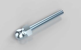 Gewindestange für Gelenkstellfüße, M5 x 40 mm, Kugelkopf D=10 mm