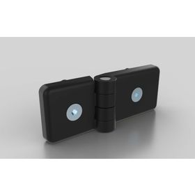 Kunststoffscharnier schwer, nicht aushängbar, 105 x 40 mm, Nut 10