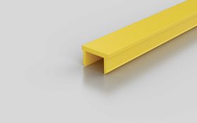 Abdeckprofil, zinkgelb RAL 1018, Nut 10